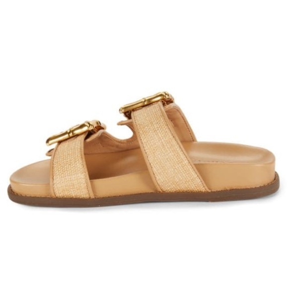 Schutz Enola Strappy Flat Sandals – Areia Light Gold - Picture 5 of 12